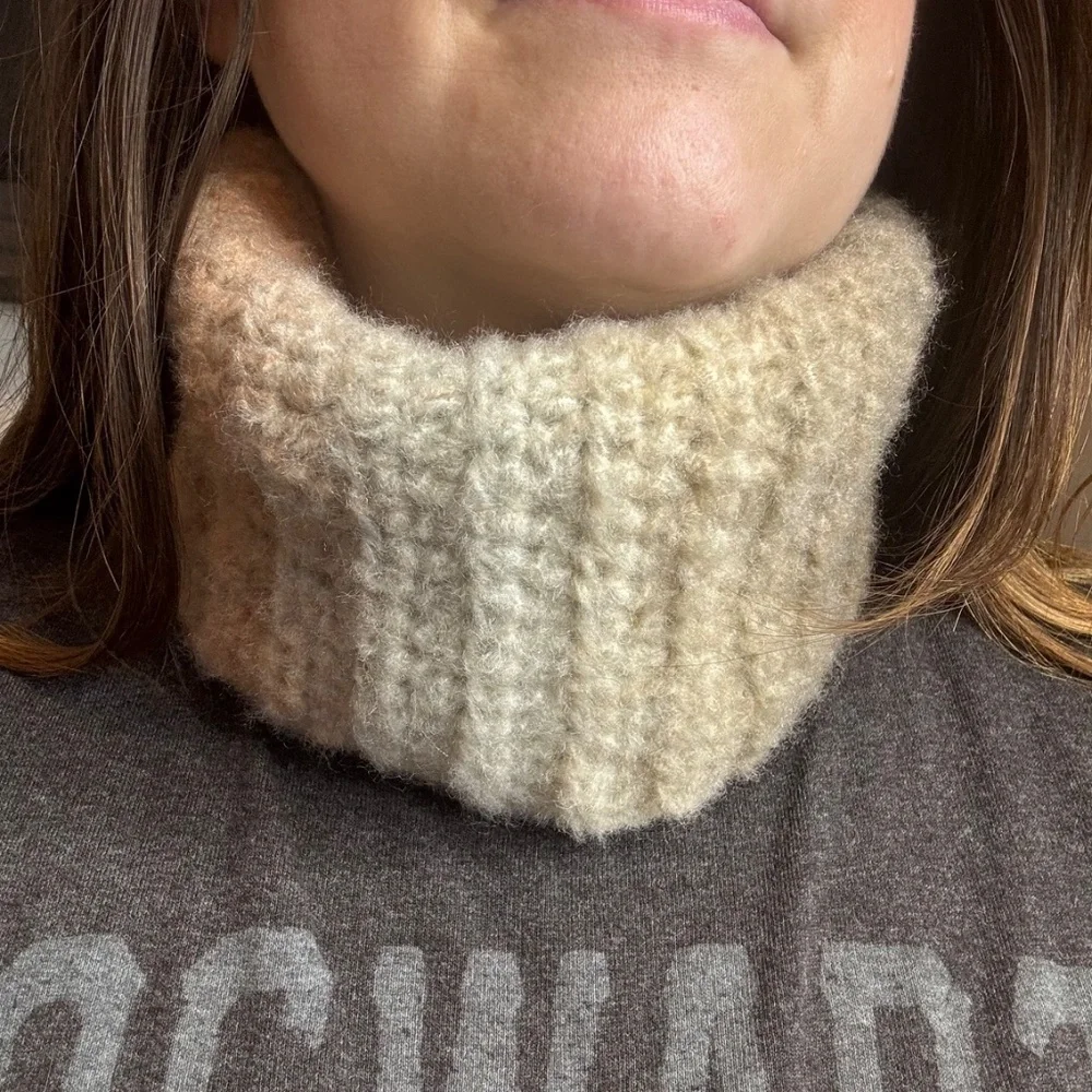 Crochet Headband Ear‎ Neck Warmer 3 in 1 Cozy Handcrafted Handmade Knit